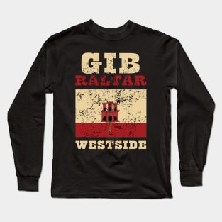 Flag of Gibraltar Long Sleeve T-Shirt